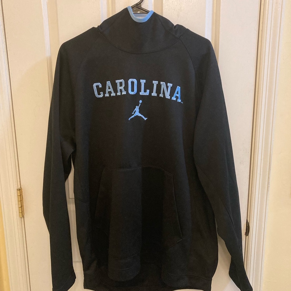 North Carolina Tar Heels Air Jordan Black and Blue Pullover Hoodie Sweatshirt